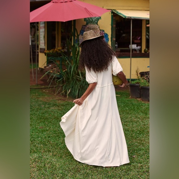 NWT Free People Beach Brentwood Maxi Dress in Nilla Cream - Picture 4 of 11